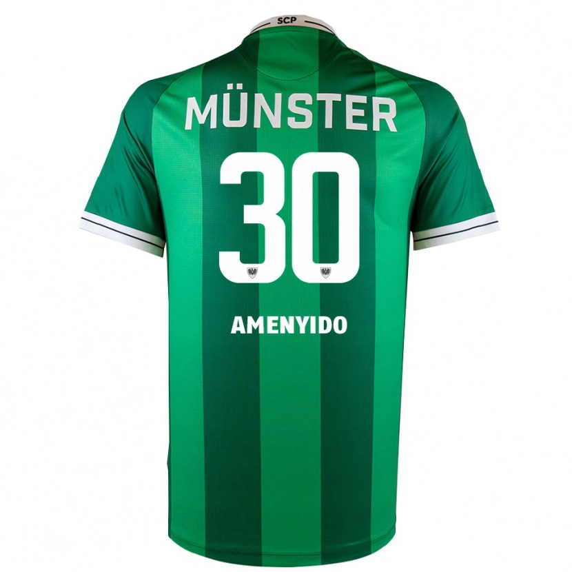 Danxen Bambino Maglia Etienne Amenyido #30 Verde Bianco Kit Gara Home 2025/26 Maglietta