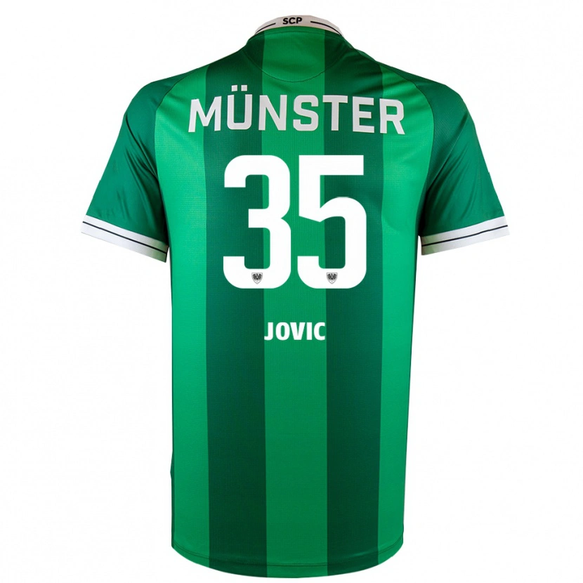 Danxen Bambino Maglia Jovan Jovic #35 Verde Bianco Kit Gara Home 2025/26 Maglietta