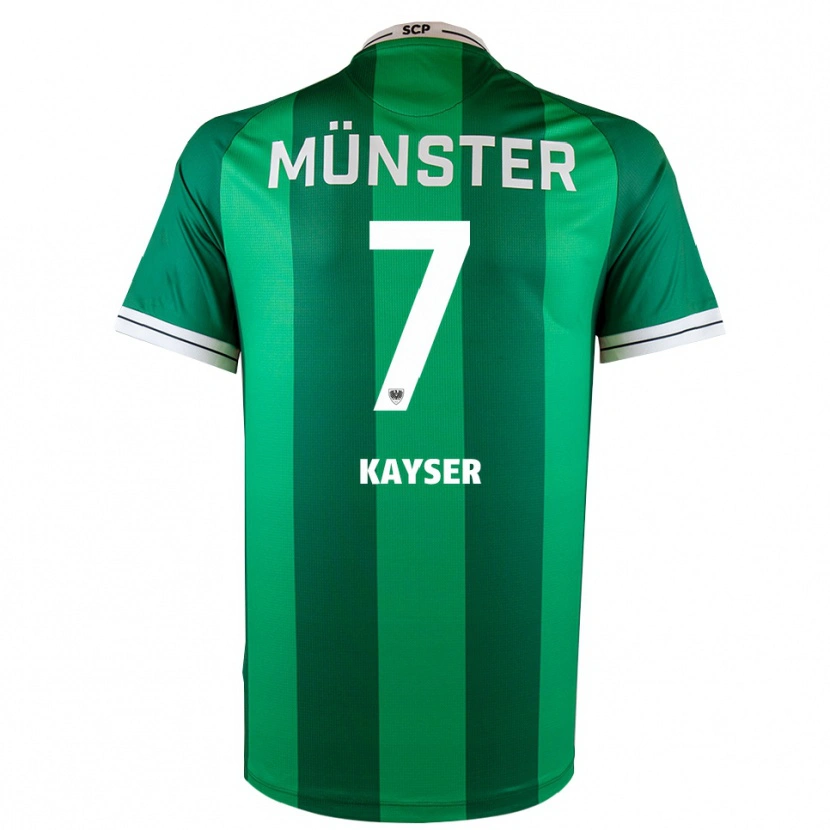 Danxen Bambino Maglia Leon Kayser #7 Verde Bianco Kit Gara Home 2025/26 Maglietta