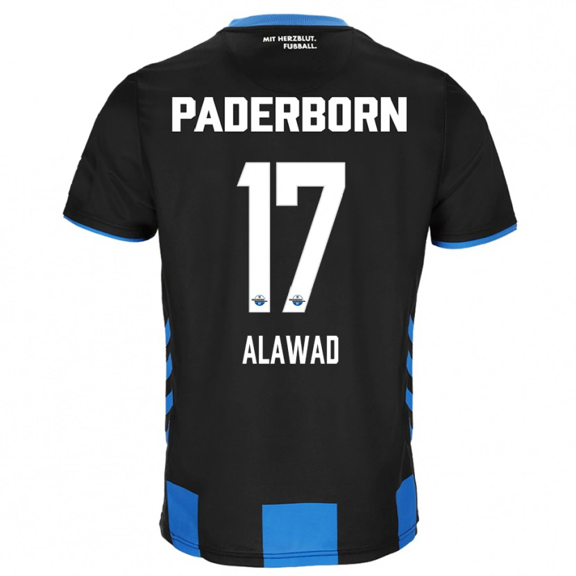Danxen Bambino Maglia A. Alawad #17 Nero Blu Kit Gara Home 2025/26 Maglietta