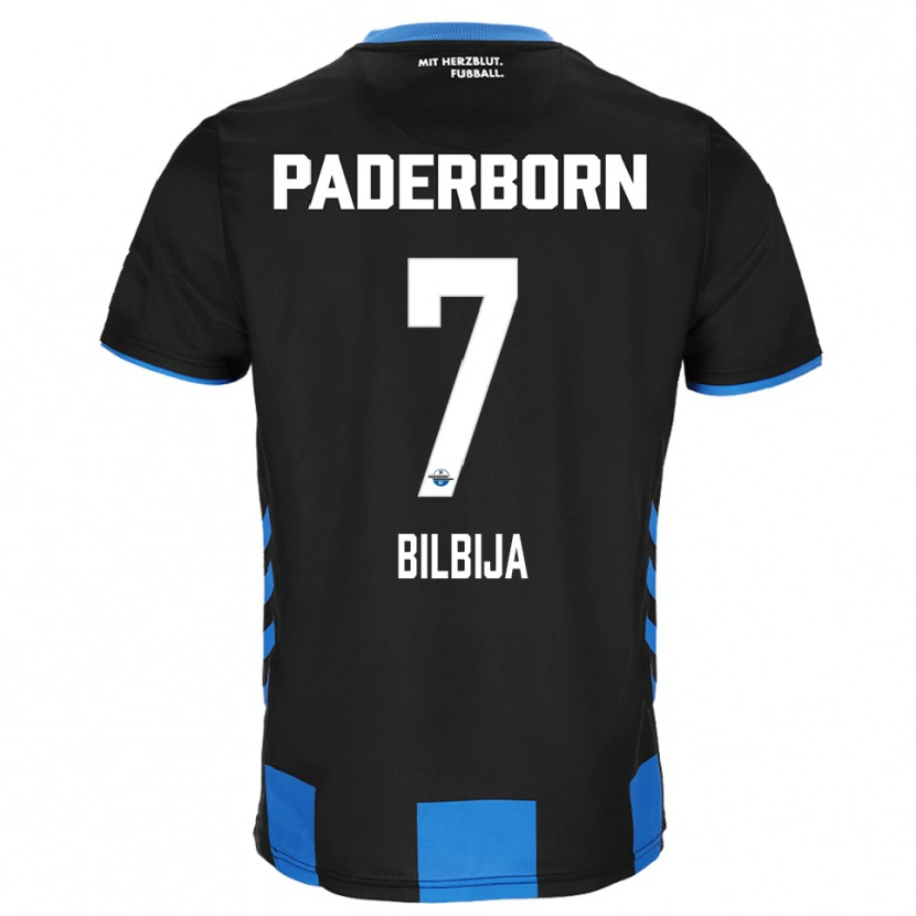 Danxen Bambino Maglia Filip Bilbija #7 Nero Blu Kit Gara Home 2025/26 Maglietta