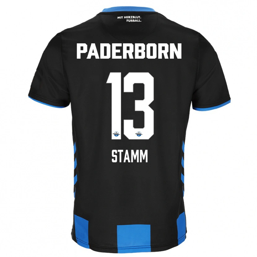 Danxen Bambino Maglia David Stamm #13 Nero Blu Kit Gara Home 2025/26 Maglietta
