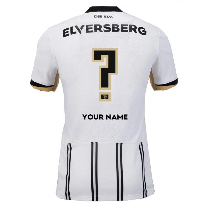 Danxen Bambino Maglia Il Tuo Nome #0 Bianco Nero Kit Gara Home 2025/26 Maglietta