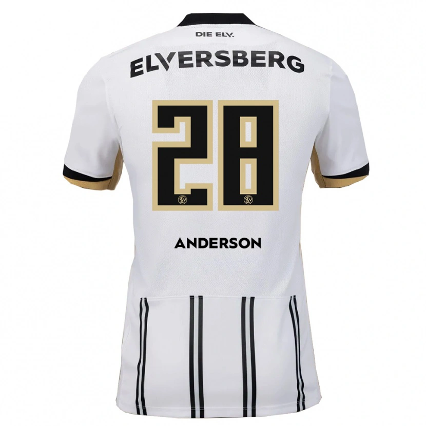 Danxen Bambino Maglia Mira Anderson #28 Bianco Nero Kit Gara Home 2025/26 Maglietta