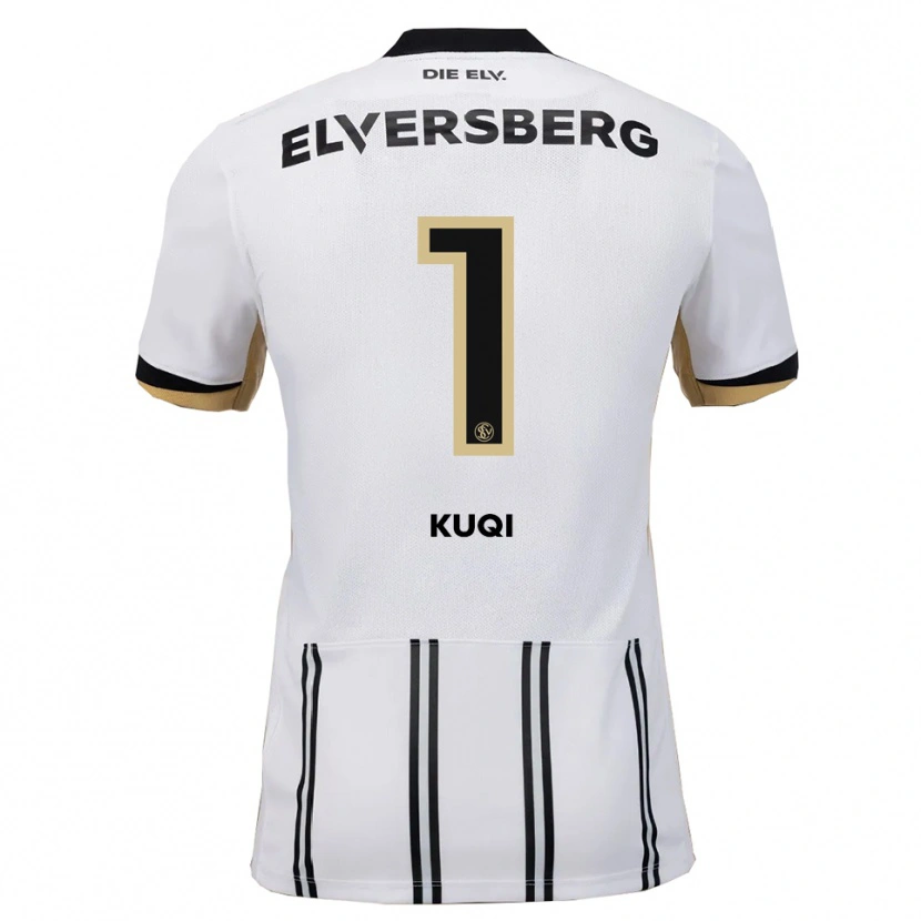 Danxen Bambino Maglia Blero Kuqi #1 Bianco Nero Kit Gara Home 2025/26 Maglietta