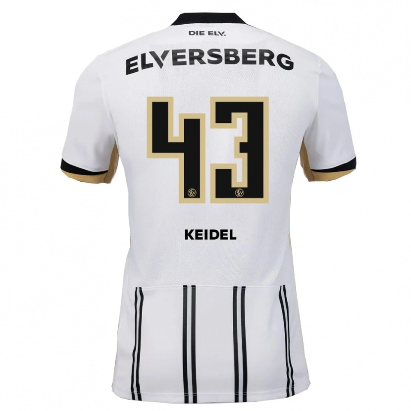 Danxen Bambino Maglia Felix Keidel #43 Bianco Nero Kit Gara Home 2025/26 Maglietta