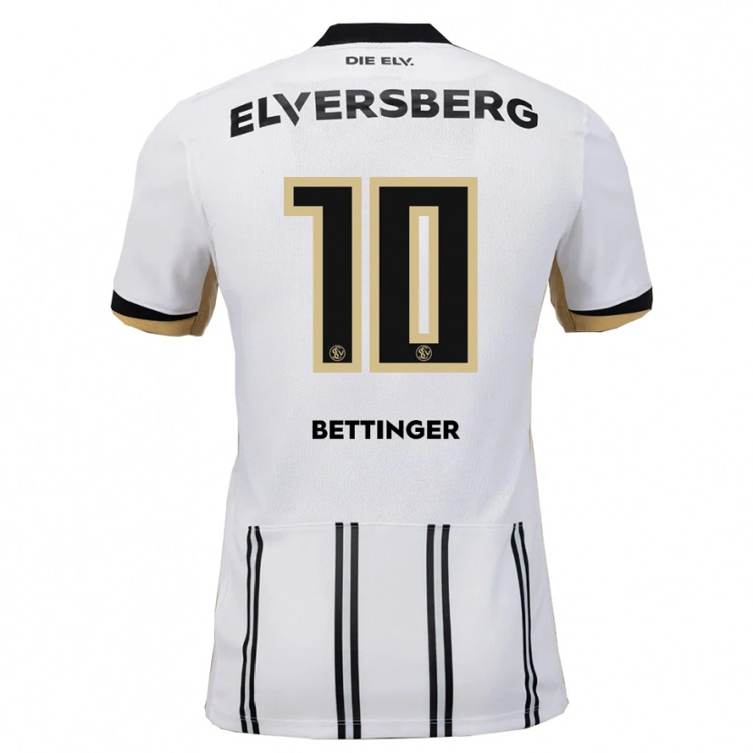 Danxen Bambino Maglia Pierre Bettinger #10 Bianco Nero Kit Gara Home 2025/26 Maglietta
