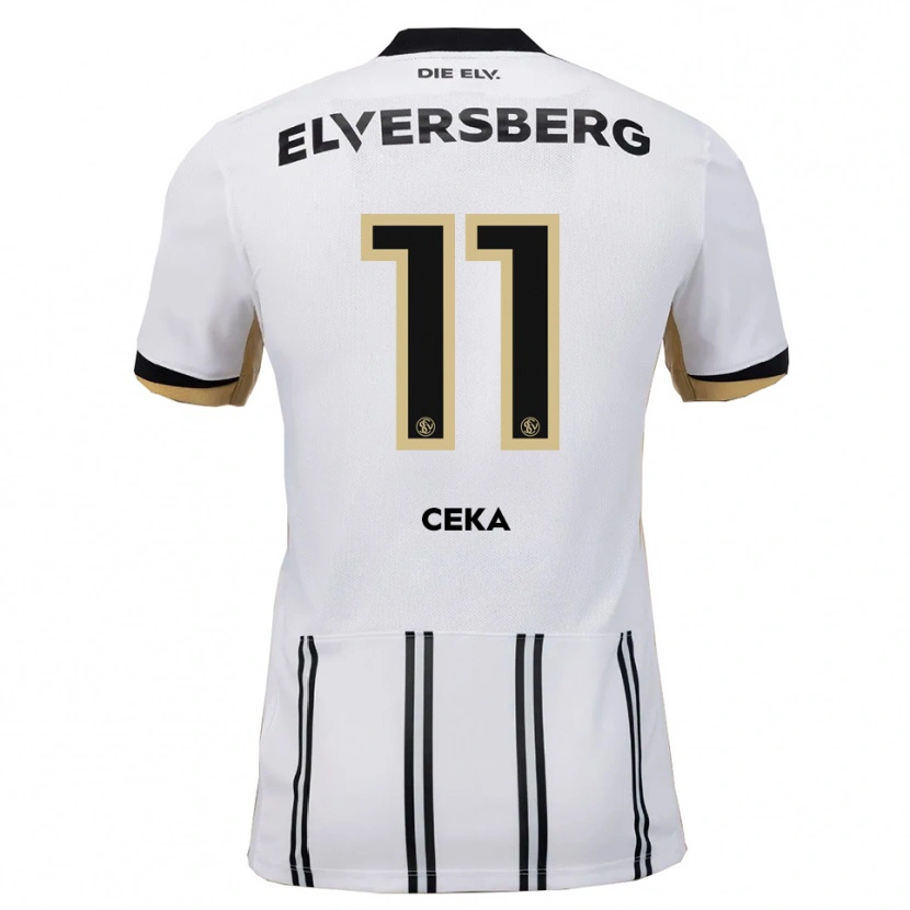 Danxen Bambino Maglia Jason Ceka #11 Bianco Nero Kit Gara Home 2025/26 Maglietta