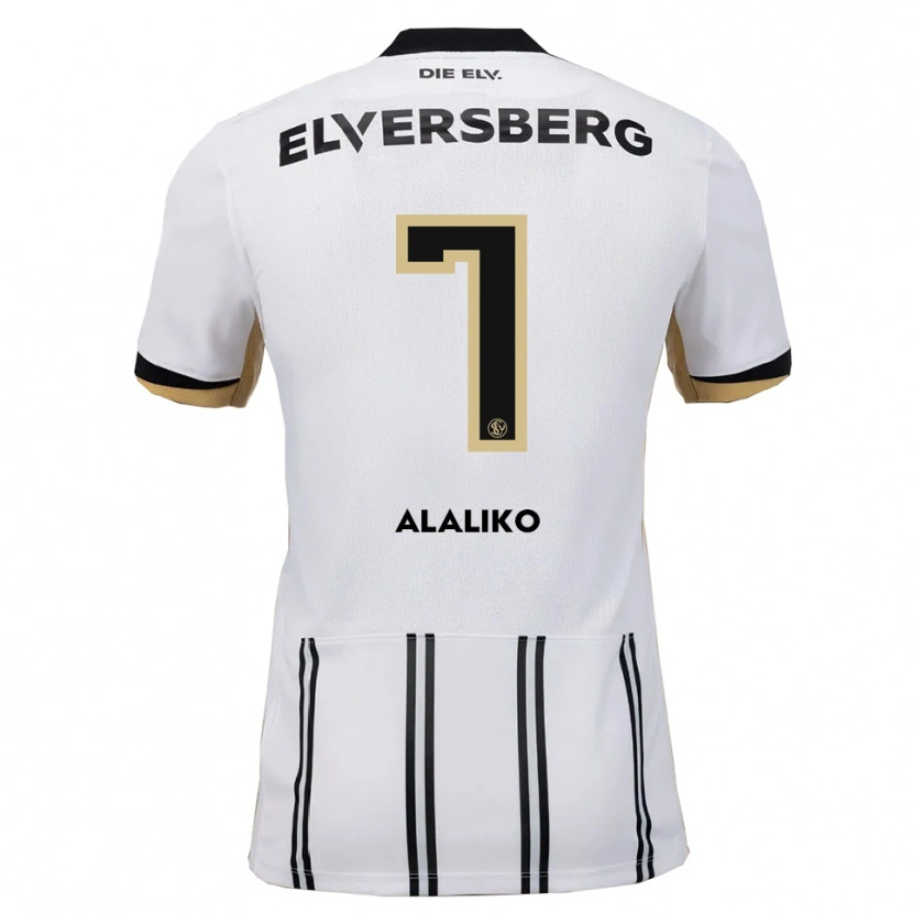 Danxen Bambino Maglia Alan Alaliko #7 Bianco Nero Kit Gara Home 2025/26 Maglietta