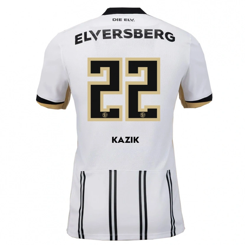 Danxen Bambino Maglia Reber Kazik #22 Bianco Nero Kit Gara Home 2025/26 Maglietta