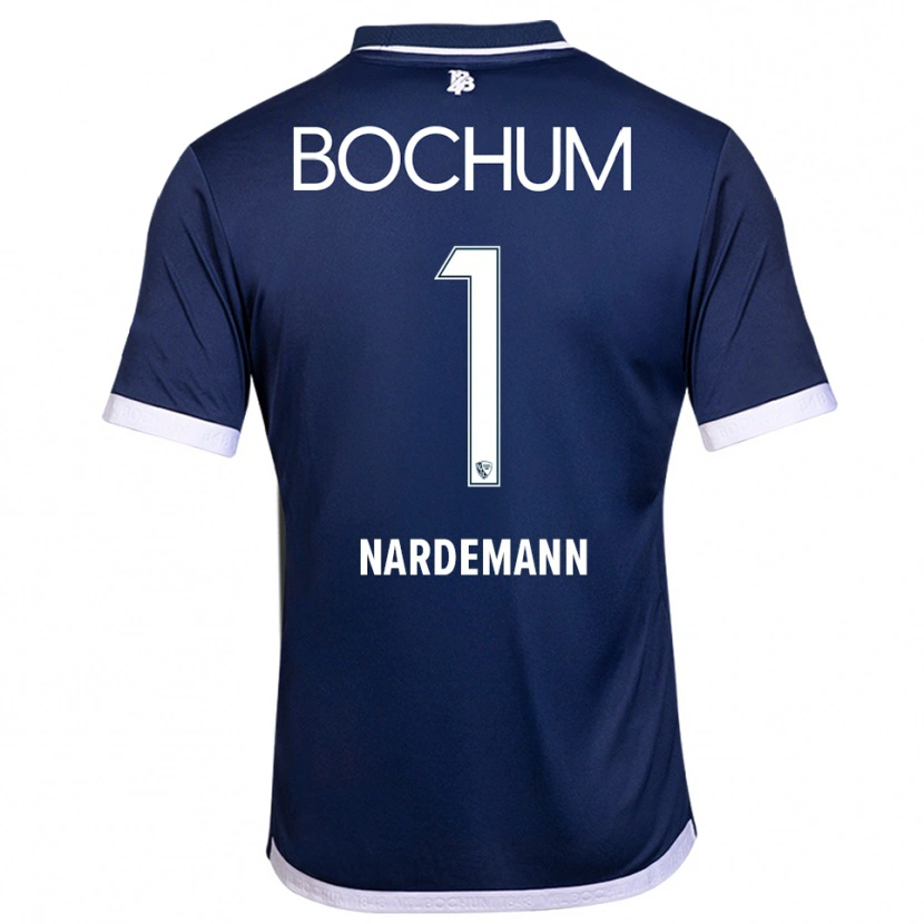 Danxen Bambino Maglia Kari Närdemann #1 Blu Navy Bianco Kit Gara Home 2025/26 Maglietta