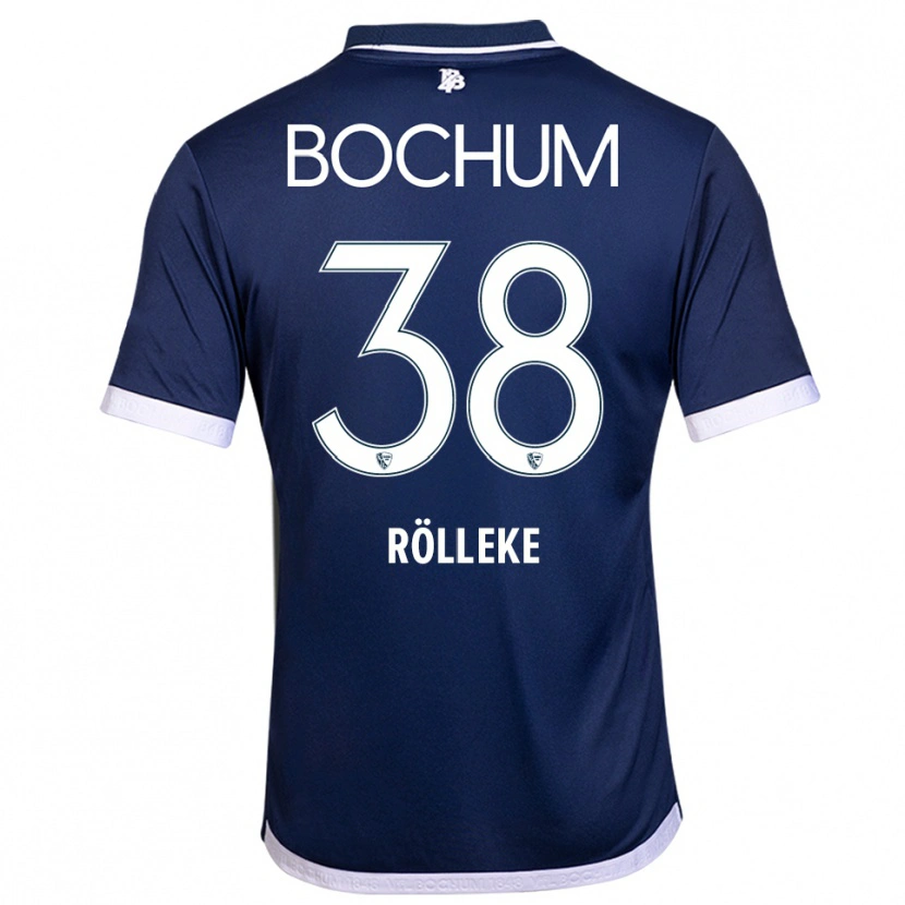 Danxen Bambino Maglia Hugo Rölleke #38 Blu Navy Bianco Kit Gara Home 2025/26 Maglietta