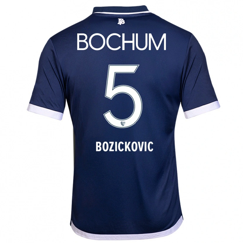 Danxen Bambino Maglia Niko Bozickovic #5 Blu Navy Bianco Kit Gara Home 2025/26 Maglietta
