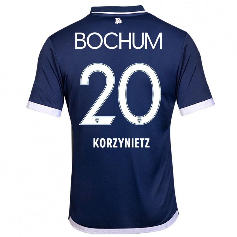 Danxen Bambino Maglia Jaden Korzynietz #20 Blu Navy Bianco Kit Gara Home 2025/26 Maglietta
