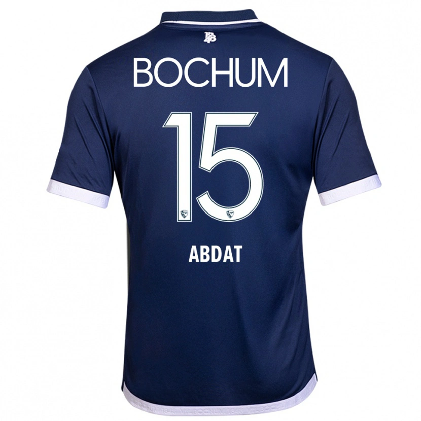 Danxen Bambino Maglia Nicolas Abdat #15 Blu Navy Bianco Kit Gara Home 2025/26 Maglietta