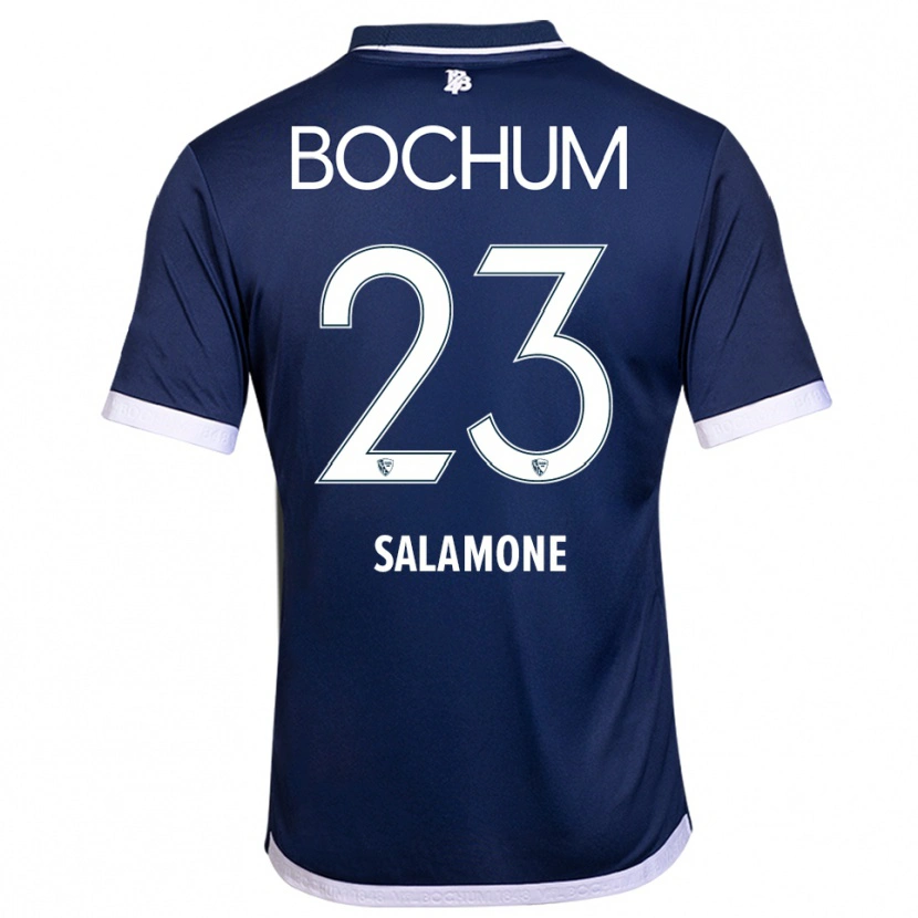 Danxen Bambino Maglia Elia-Giona Salamone #23 Blu Navy Bianco Kit Gara Home 2025/26 Maglietta