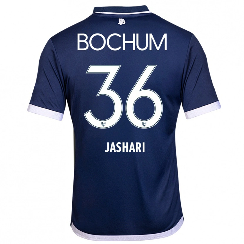 Danxen Bambino Maglia Lirim Jashari #36 Blu Navy Bianco Kit Gara Home 2025/26 Maglietta