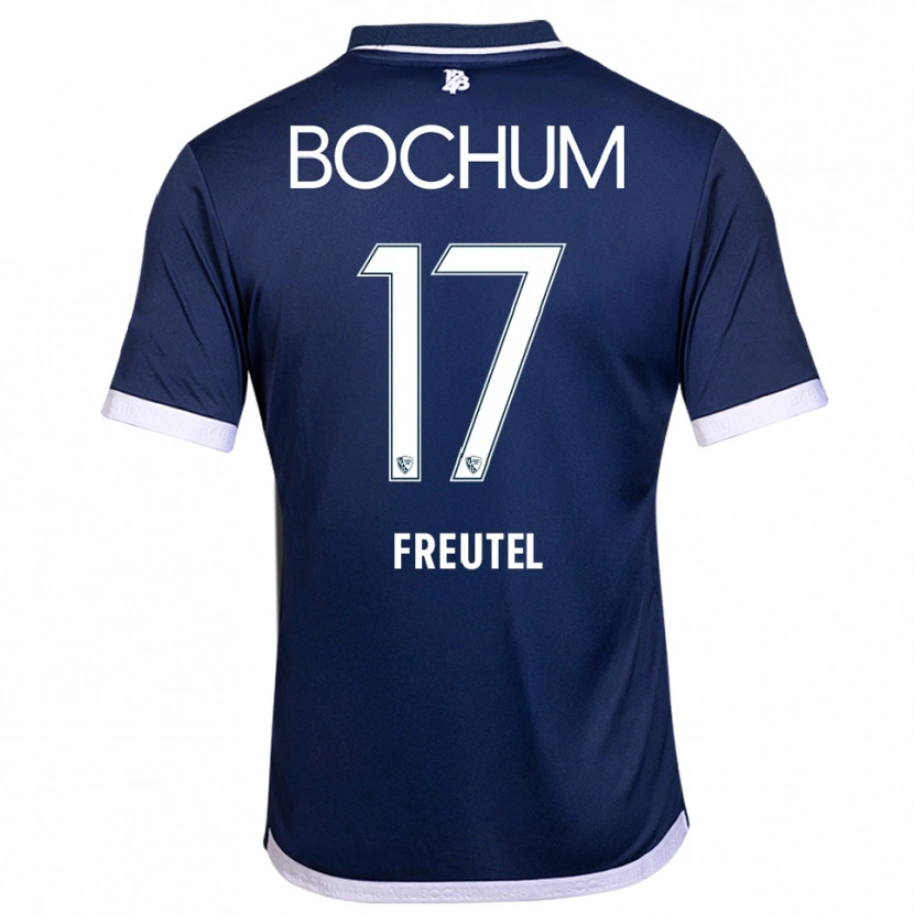 Danxen Bambino Maglia Sarah Freutel #17 Blu Navy Bianco Kit Gara Home 2025/26 Maglietta