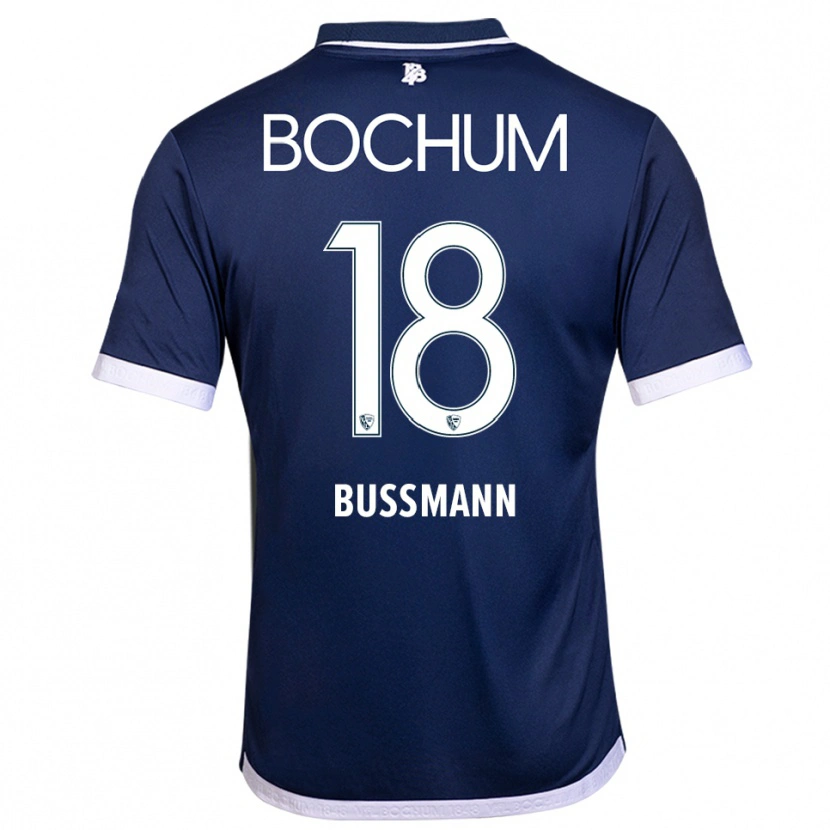 Danxen Bambino Maglia Benjamin Bußmann #18 Blu Navy Bianco Kit Gara Home 2025/26 Maglietta