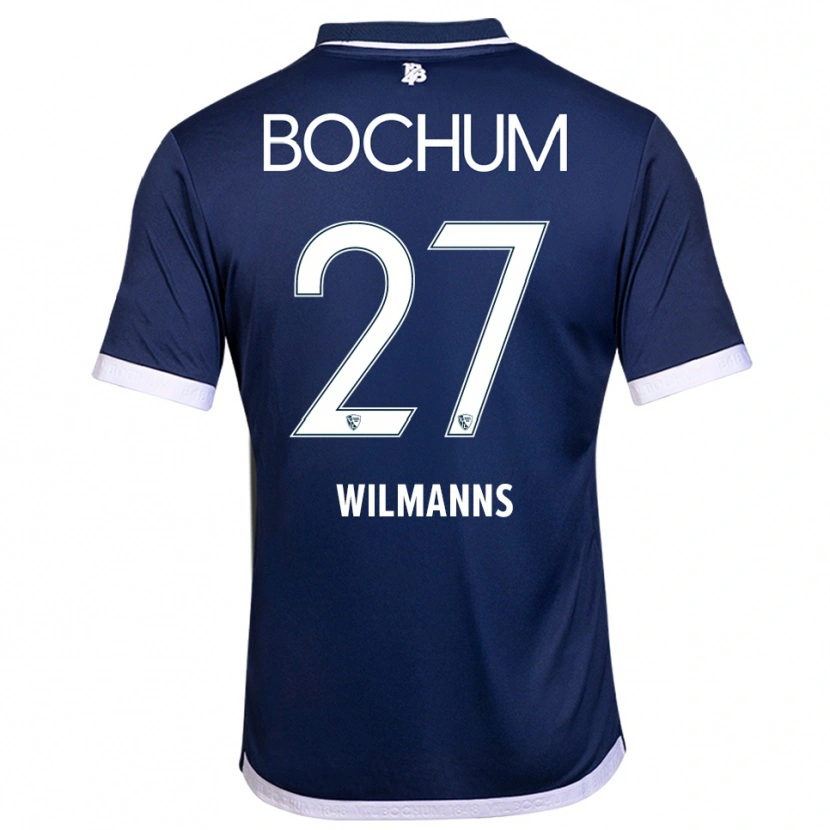 Danxen Bambino Maglia Anjo Wilmanns #27 Blu Navy Bianco Kit Gara Home 2025/26 Maglietta