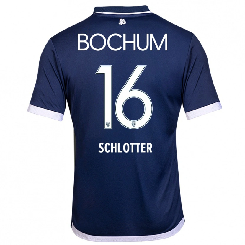 Danxen Bambino Maglia Joel Schlotter #16 Blu Navy Bianco Kit Gara Home 2025/26 Maglietta