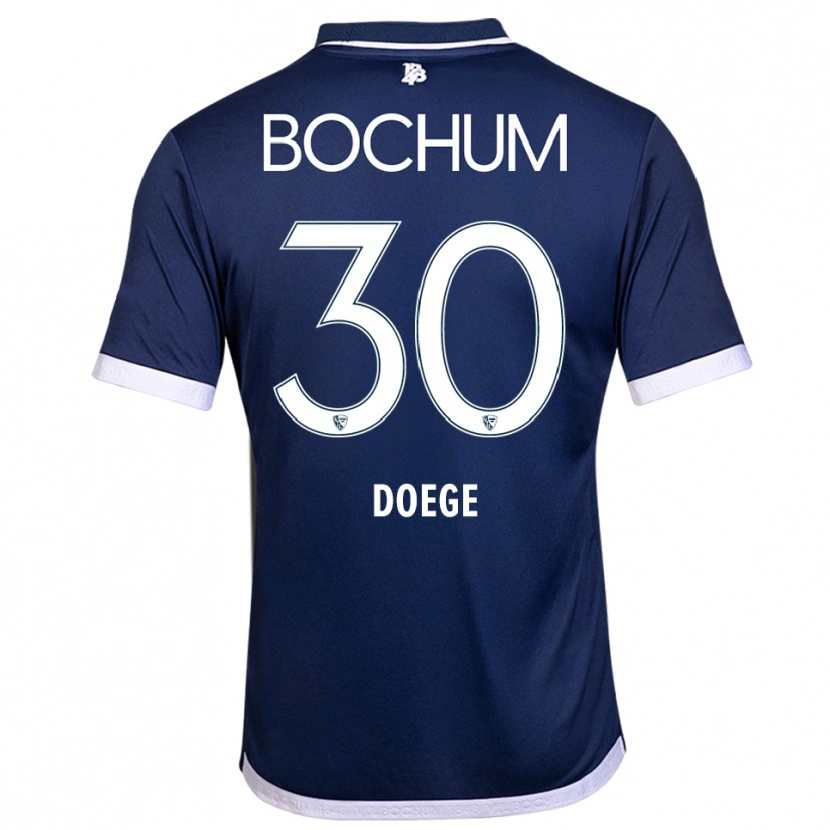 Danxen Bambino Maglia Leonie Doege #30 Blu Navy Bianco Kit Gara Home 2025/26 Maglietta