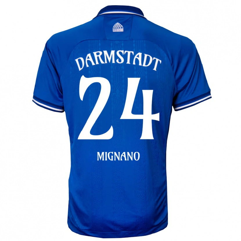 Danxen Bambino Maglia Luigi Mignano #24 Blu Bianco Kit Gara Home 2025/26 Maglietta