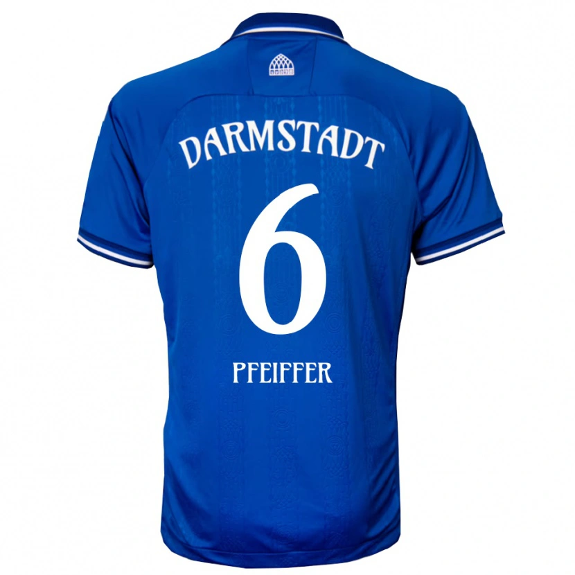 Danxen Bambino Maglia Patric Pfeiffer #6 Blu Bianco Kit Gara Home 2025/26 Maglietta