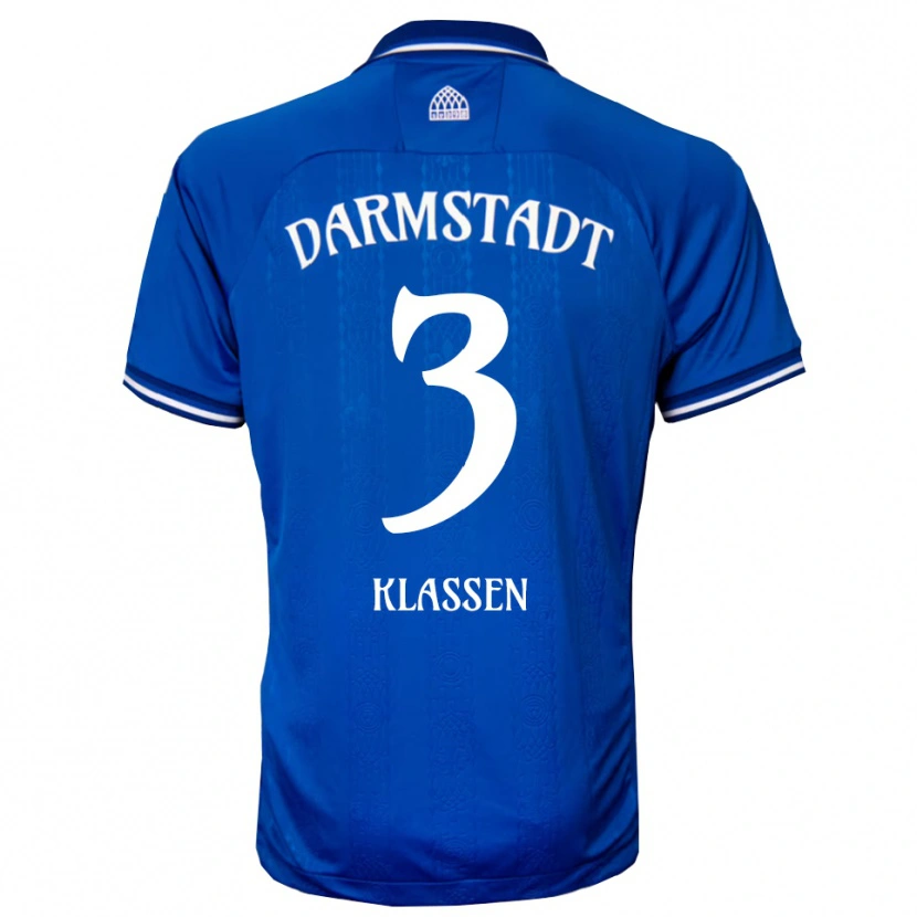 Danxen Bambino Maglia Leon Klassen #3 Blu Bianco Kit Gara Home 2025/26 Maglietta