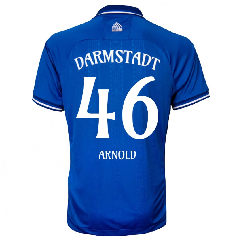 Danxen Bambino Maglia Tim Arnold #46 Blu Bianco Kit Gara Home 2025/26 Maglietta