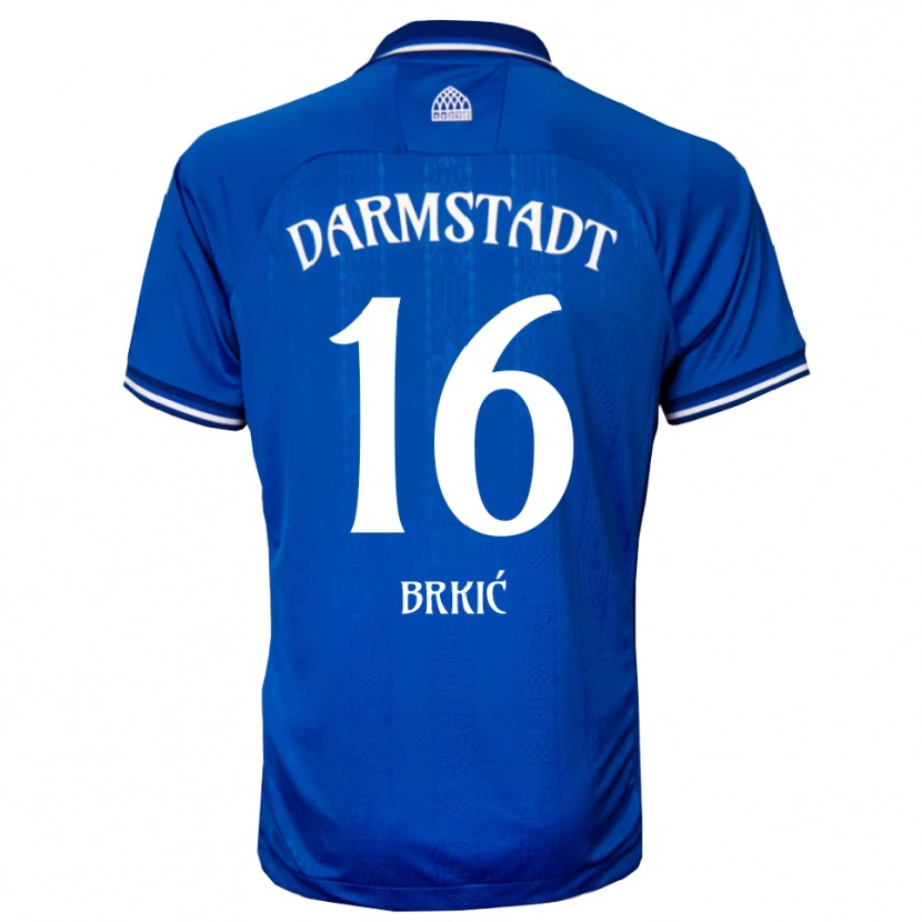 Danxen Bambino Maglia Amar Brkić #16 Blu Bianco Kit Gara Home 2025/26 Maglietta