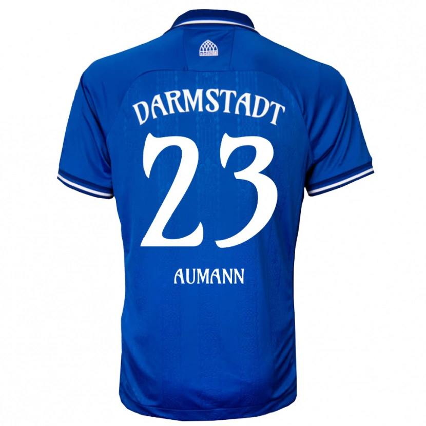 Danxen Bambino Maglia Emil Aumann #23 Blu Bianco Kit Gara Home 2025/26 Maglietta