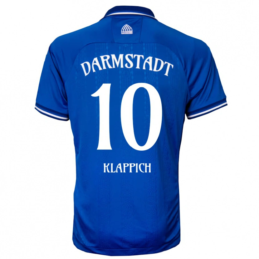 Danxen Bambino Maglia Luis Klappich #10 Blu Bianco Kit Gara Home 2025/26 Maglietta
