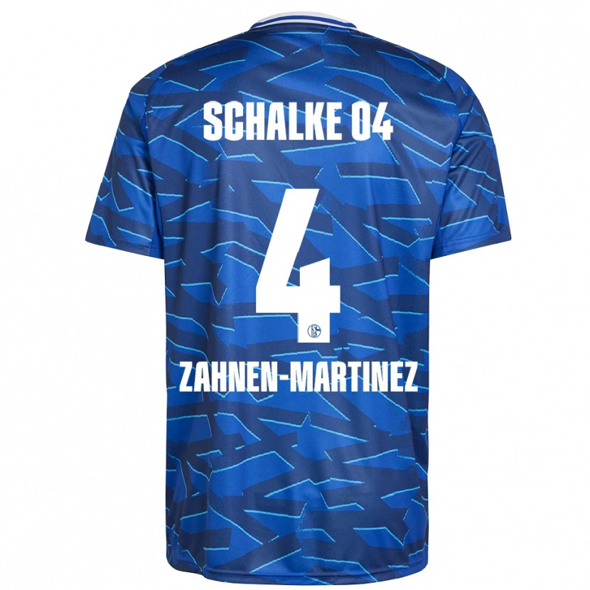 Danxen Bambino Maglia Pablo Zahnen-Martinez #4 Blu Royal Bianco Kit Gara Home 2025/26 Maglietta