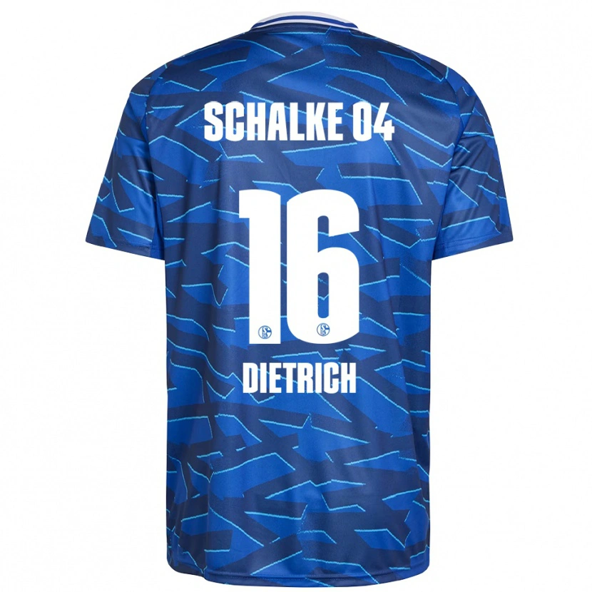 Danxen Bambino Maglia Tim Dietrich #16 Blu Royal Bianco Kit Gara Home 2025/26 Maglietta
