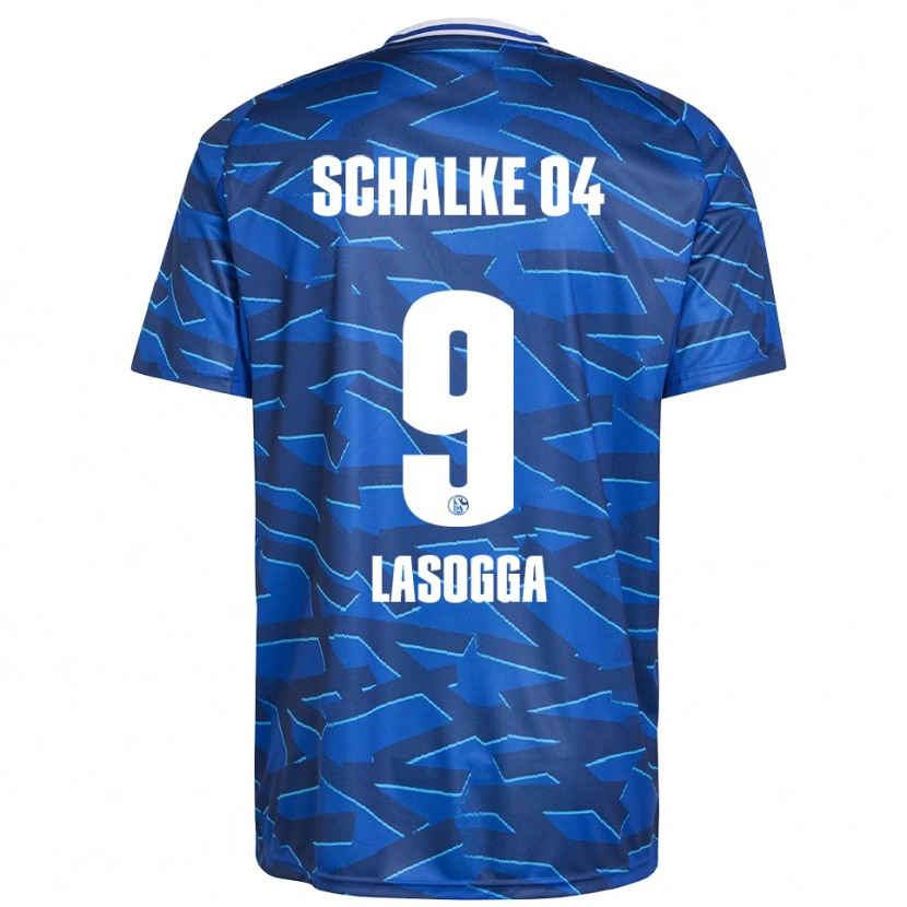 Danxen Bambino Maglia Pierre-Michel Lasogga #9 Blu Royal Bianco Kit Gara Home 2025/26 Maglietta