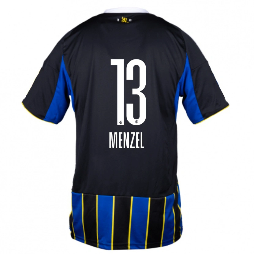 Danxen Bambino Maglia Phillip Menzel #13 Blu Nero Giallo Kit Gara Home 2025/26 Maglietta