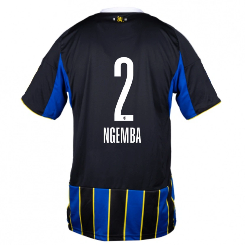 Danxen Bambino Maglia Dejan Ngemba #2 Blu Nero Giallo Kit Gara Home 2025/26 Maglietta