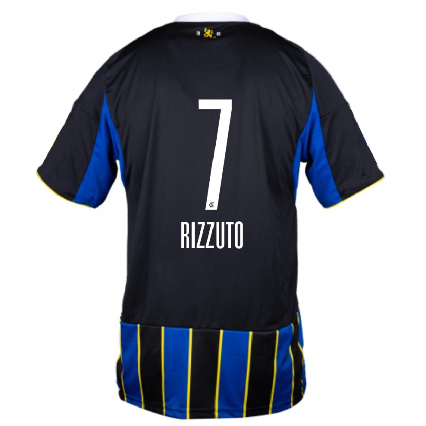Danxen Bambino Maglia Calogero Rizzuto #7 Blu Nero Giallo Kit Gara Home 2025/26 Maglietta