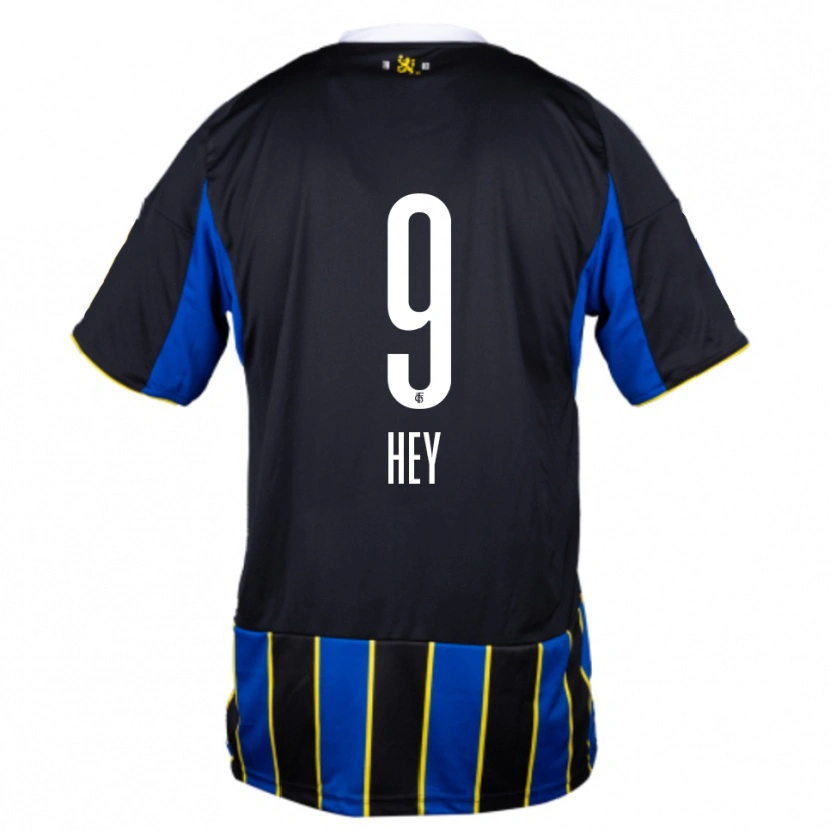 Danxen Bambino Maglia Janis Hey #9 Blu Nero Giallo Kit Gara Home 2025/26 Maglietta