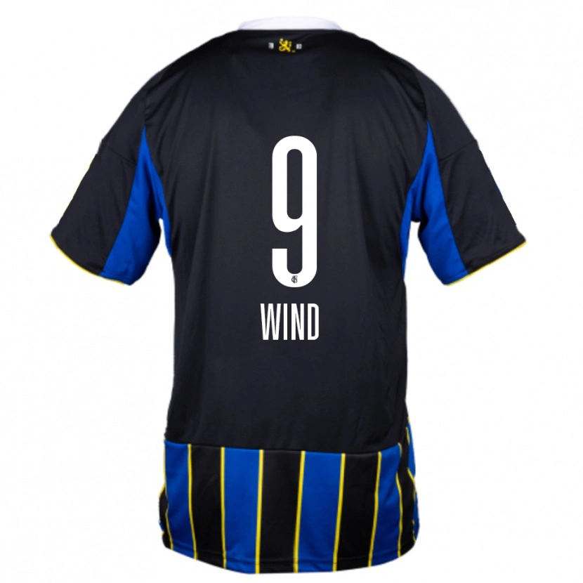 Danxen Bambino Maglia Lena Wind #9 Blu Nero Giallo Kit Gara Home 2025/26 Maglietta