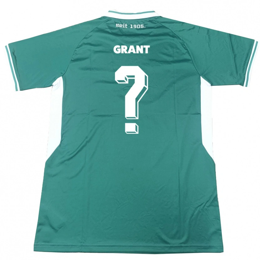 Danxen Bambino Maglia Hailey Grant #0 Verde Bianco Kit Gara Home 2025/26 Maglietta