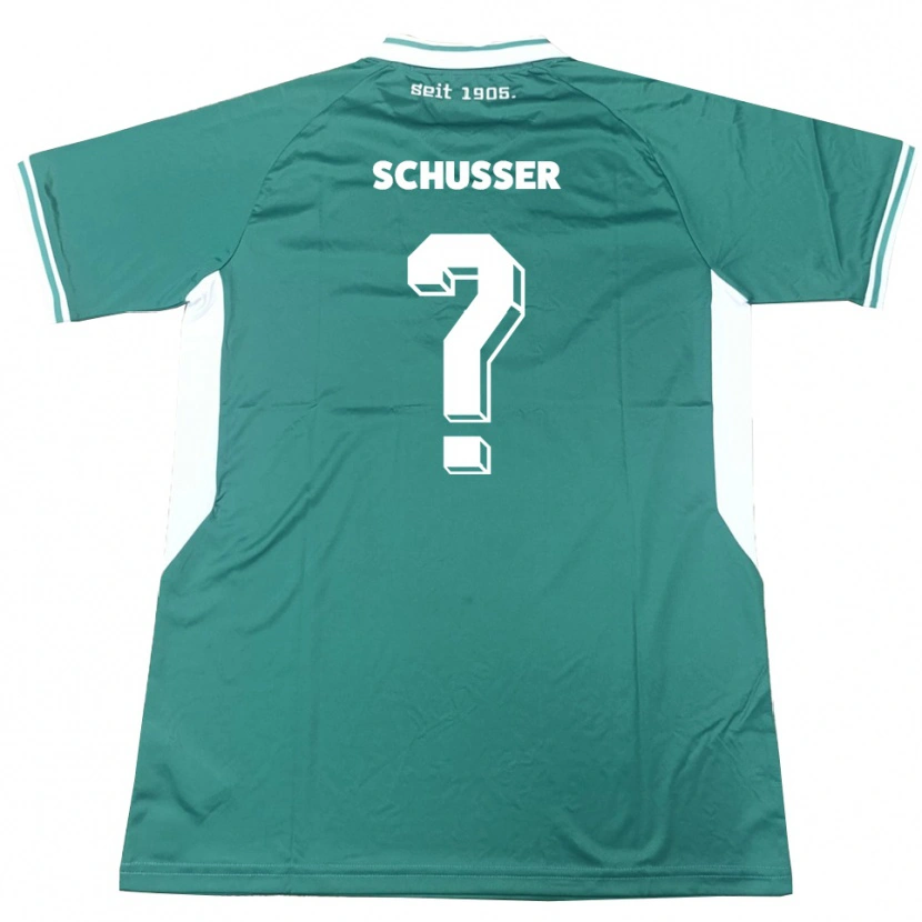 Danxen Bambino Maglia Lina Schusser #0 Verde Bianco Kit Gara Home 2025/26 Maglietta