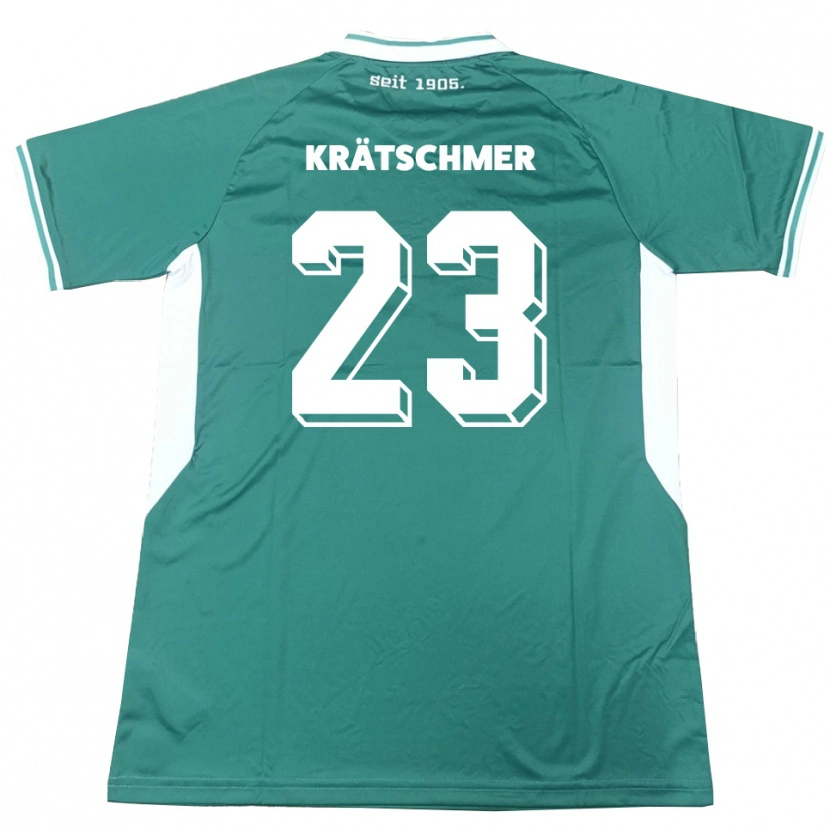 Danxen Bambino Maglia Pius Krätschmer #23 Verde Bianco Kit Gara Home 2025/26 Maglietta