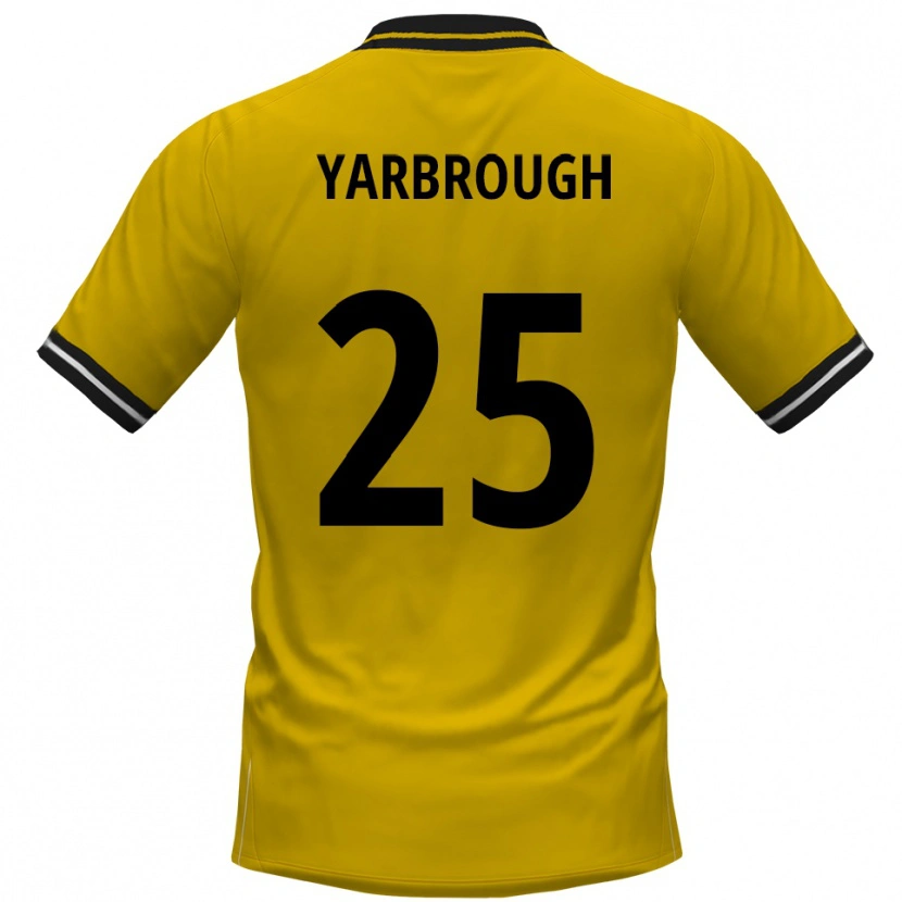 Danxen Bambino Maglia Lamar Yarbrough #25 Giallo Nero Kit Gara Home 2025/26 Maglietta