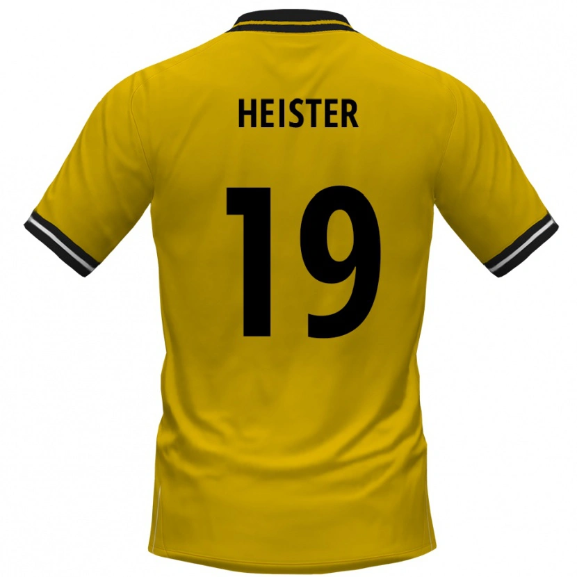 Danxen Bambino Maglia Florian Heister #19 Giallo Nero Kit Gara Home 2025/26 Maglietta
