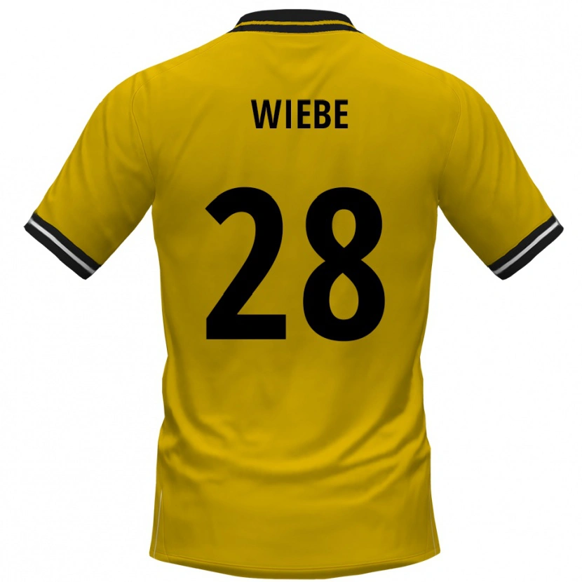 Danxen Bambino Maglia Danilo Wiebe #28 Giallo Nero Kit Gara Home 2025/26 Maglietta