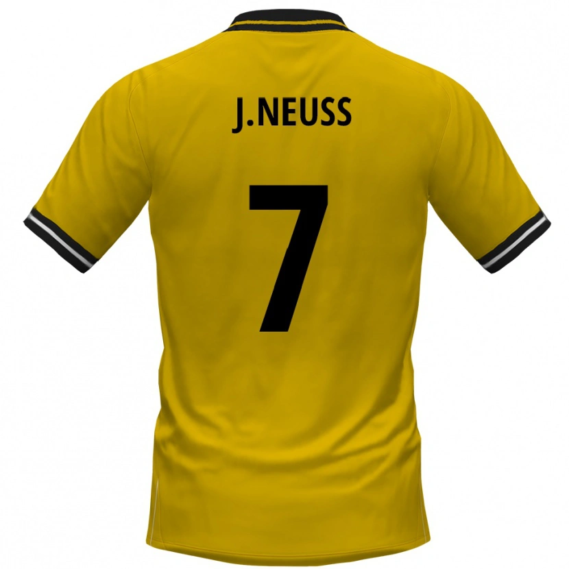 Danxen Bambino Maglia Julian Neuss #7 Giallo Nero Kit Gara Home 2025/26 Maglietta