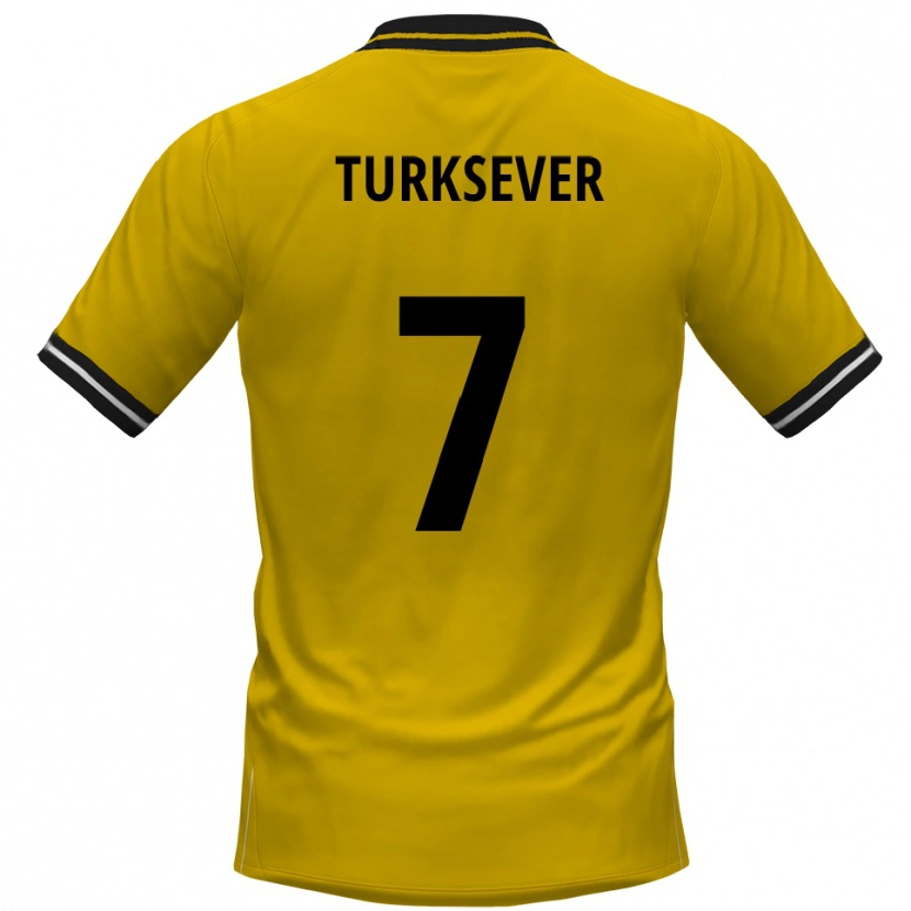 Danxen Bambino Maglia Emre Türksever #7 Giallo Nero Kit Gara Home 2025/26 Maglietta