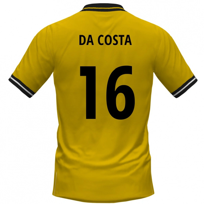 Danxen Bambino Maglia Fabricio Sylva Da Costa #16 Giallo Nero Kit Gara Home 2025/26 Maglietta